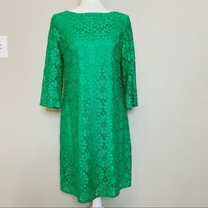 Eliza J Emerald Green Lace Sheath Dress Size 8